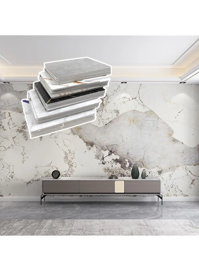 Pannello a parete in PVC in marmo grigio